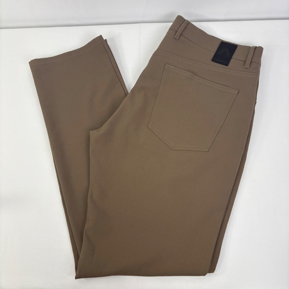 Alberto Mens STONE Ceramica Modern Fit Tan Dress Pants Chinos 34x34 (35x31)